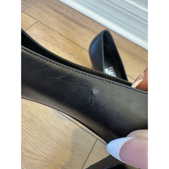 Vintage Salvatore Ferragamo High Heels Pumps Patent Cap Toe Italy Chic Black 9.5 - Picture 13 of 16